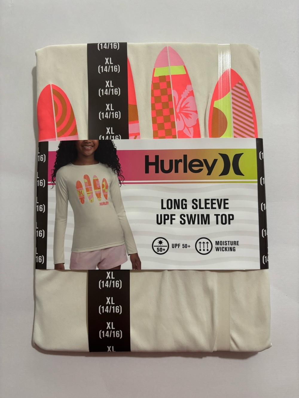 Hurley Girls Swim Shirt Size XL